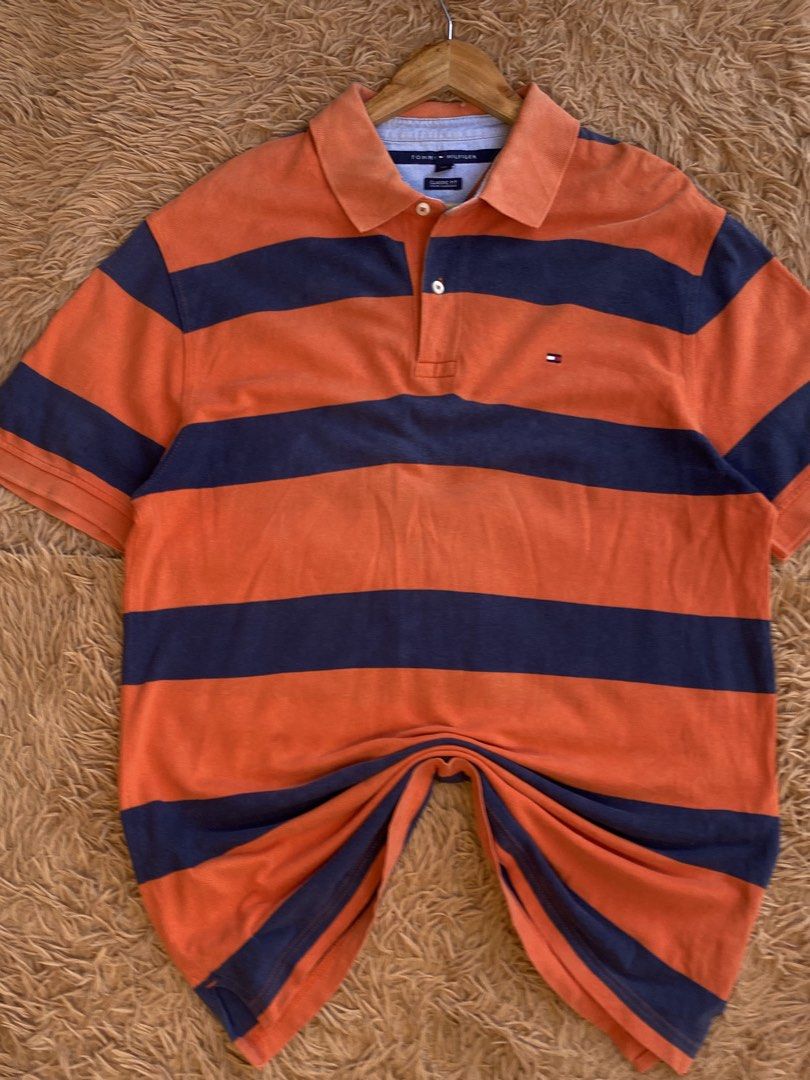 Tommy hilfiger stripes polo (Category: Formal Shirts) located in Mangaldan. Submitted by raversantos (Listing ID 1468246382, Image 2). Description: W-22 L-30 No issue Color rate 9/10 Excellent condition .