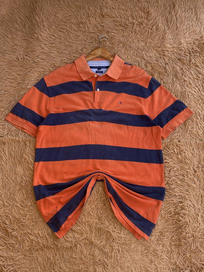 Tommy hilfiger stripes polo (Category: Formal Shirts) located in Mangaldan. Submitted by raversantos (Listing ID 1468246382, Image 1). Description: W-22 L-30 No issue Color rate 9/10 Excellent condition .