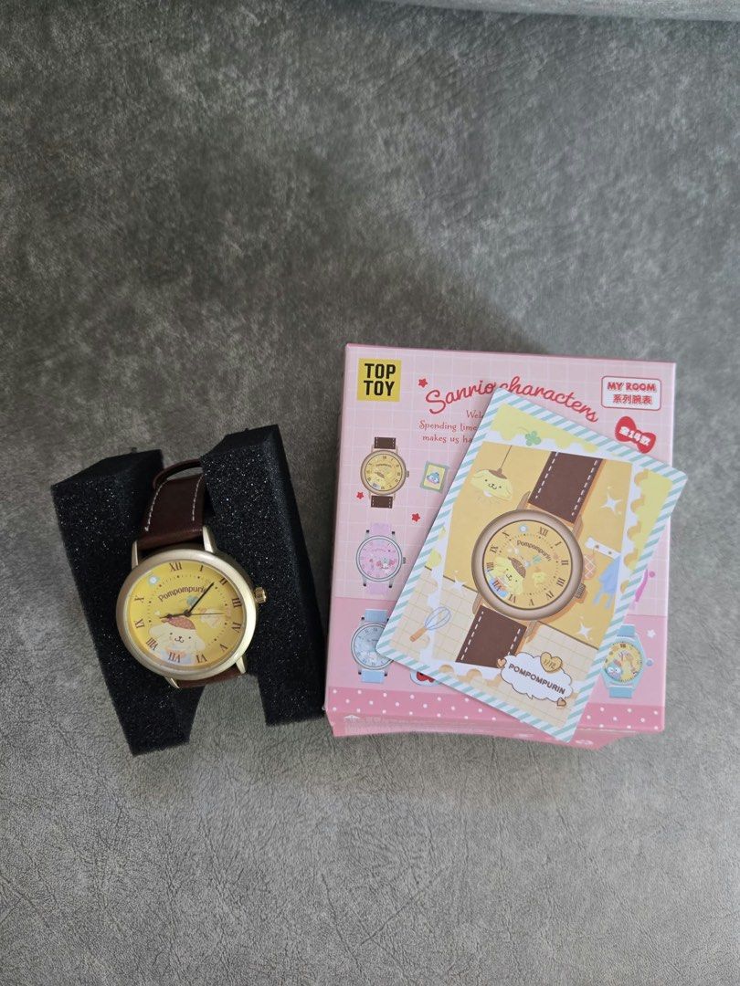 TOP TOY Pompompurin Watch (Category: Women's Watches) located in Cavite. Submitted by athnchl (Listing ID 1468268914, Image 1). Description: Authentic TOP TOY Sanrio Characters watch ; the My Room series ₱650 Loc : General Trias Cavite.