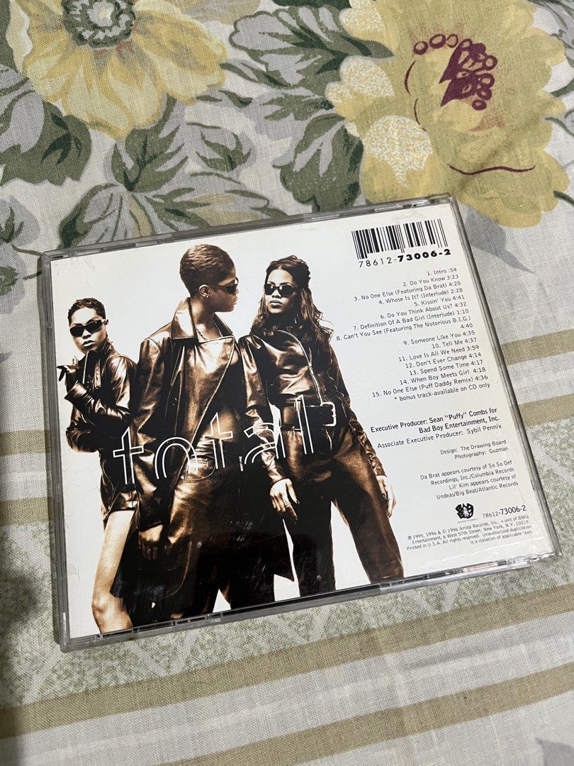 Total (self-titled) [1996] album (Category: CDs & DVDs) located in Dagupan City. Submitted by artpop09 (Listing ID 1468238443, Image 2). Description: * CD is like new * USA pressing * has minimal scratches on jewel case .