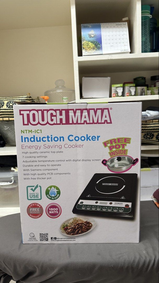 Tough Mama Induction Cooker (Category: Cookers) located in Pasig City. Submitted by outgrownfaves (Listing ID 1468255547, Image 1). Description: Brand new & sealed Slightly negotiable but no to low ballers. 📍Pacific Village, Muntinlupa.