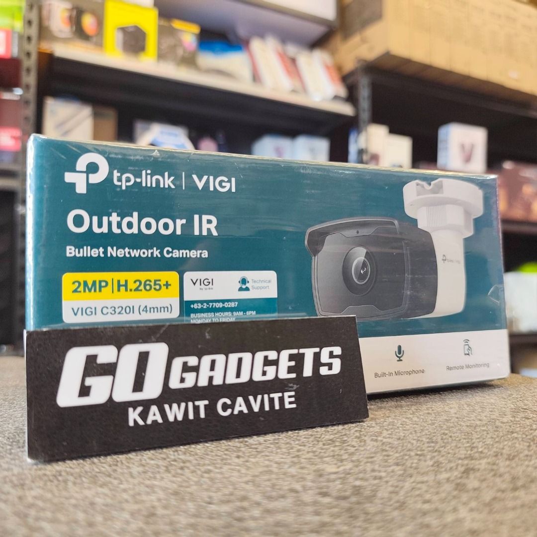 TP-Link VIGI C320I Outdoor IR Bullet Network Camera (Category: Security Systems & CCTV Cameras) located in Cavite. Submitted by jerickher83429 (Listing ID 1468135308, Image 1). Description: TP-Link VIGI C320I 2MP 4mm POE Outdoor Bullet Network CCTV Camera IP67 💬 Message us now for full specs & recommendations! 🔒 Suitable for: ✔ Homes ✔ Stores ✔ Offices ✔ Warehouses ✔ Small businesses 💳 INSTALLMENT AVAILABLE BDO • BPI • HSBC • Chinabank • Union