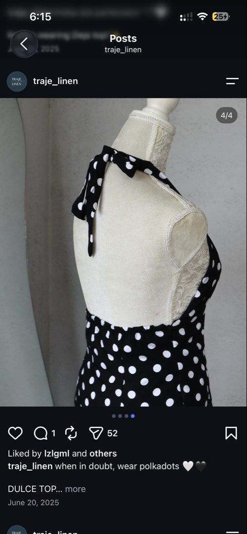 Traje linen halter neck top (S) (Category: Blouses) located in Cebu City. Submitted by sammaemendoza (Listing ID 1468165589, Image 2). Description: - used only once - fits 32a bust, 26in waist .