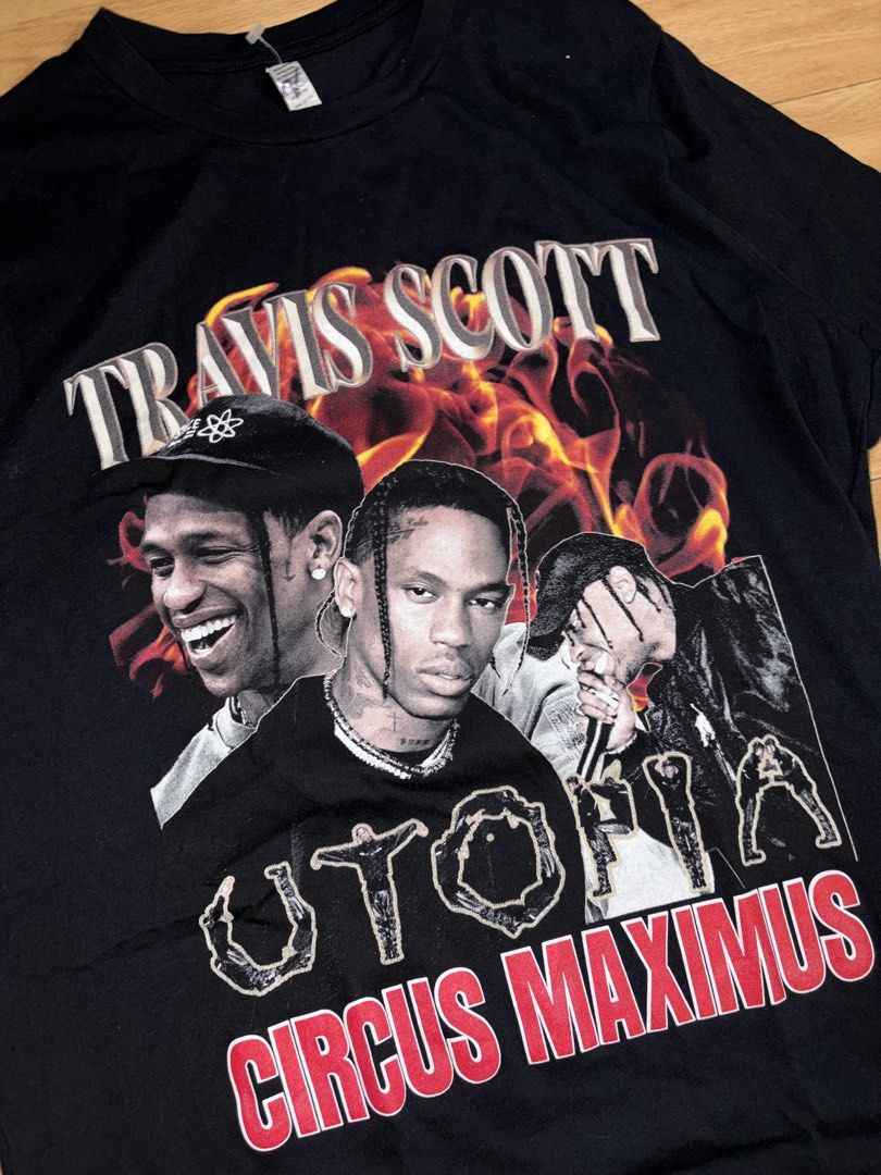 Travis Scott Circus Maximus tour tee (Category: Tshirts & Polo Shirts ) located in Paranaque City. Submitted by uw4kk (Listing ID 1468249833, Image 2). Description: Measurements are shown in the photo.