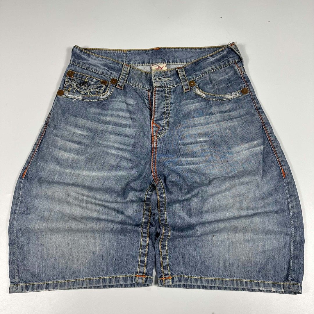 True religion jorts (Category: Shorts) located in Dagupan City. Submitted by shanet. (Listing ID 1468257631, Image 2). Description: Y2k T*ue Religion jorts W- 32.5 L- 24 T- 13 H- 11.