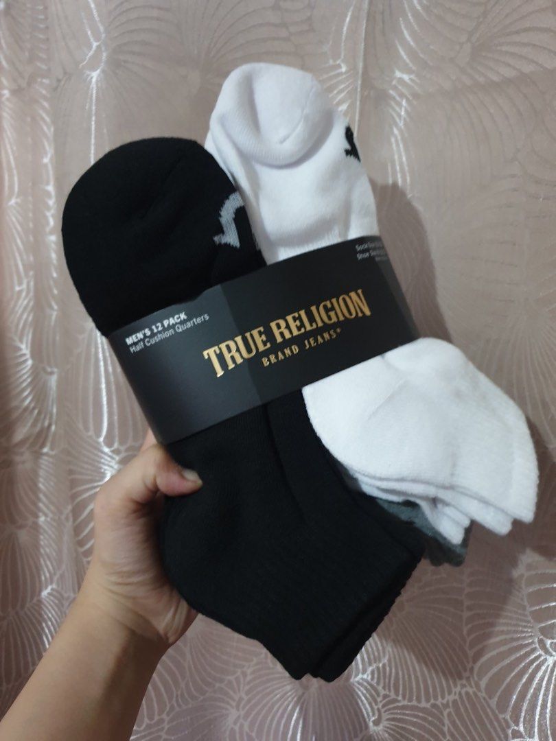 True Religion Men's 12 Pack Ankle Socks (Category: Socks) located in Las Pinas. Submitted by epitome.mnl (Listing ID 1468106348, Image 2). Description: 💎Brand New 💎True Religion 💎Size 10-13 💎SRP 4200 💎All items 100% original 📌MOP GCASH or BDO 📌SF Shouldered by the buyer 📌Lalamove/Grab (via sched) 📌Flash / Gogo Express Provincial 80-240 📌Meetups: Las Pinas/Alabang/Laguna via schedule.