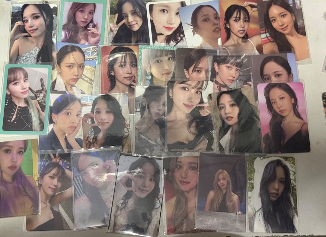 TWICE Mina Photocards Collection (Category: K-Wave Merchandise) located in Quezon City. Submitted by swiftdeer.7ae96b (Listing ID 1468233970, Image 1). Description: - Large bundle of TWICE Mina photocards - Includes various album eras and promotional shots - Selling strictly as a full set - DM for individual card availability.