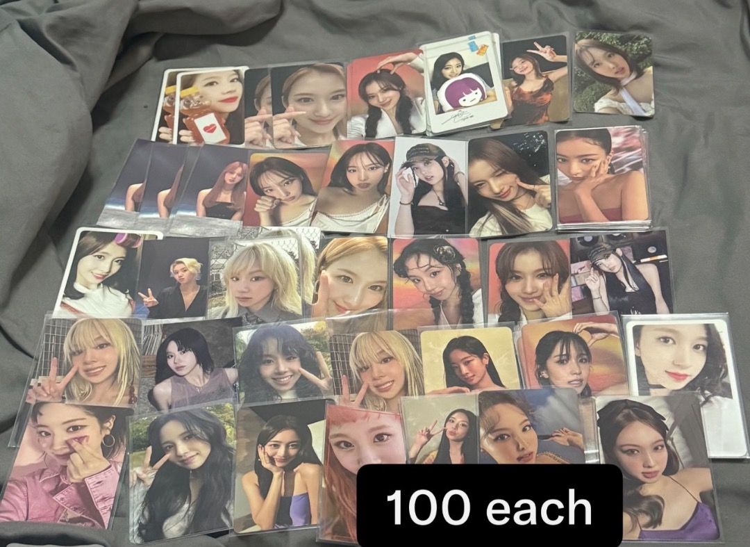 Twice Photocards (Category: K-Wave Merchandise) located in Quezon City. Submitted by swiftdeer.7ae96b (Listing ID 1468233127, Image 1). Description: - TWICE Nayeon photocards from multiple eras and album versions - Price: 100 PHP each - Condition: All stored safely in protective sleeves - Perfect for completing sets or starting a collection - DM to choose your preferred versions before they sell out.