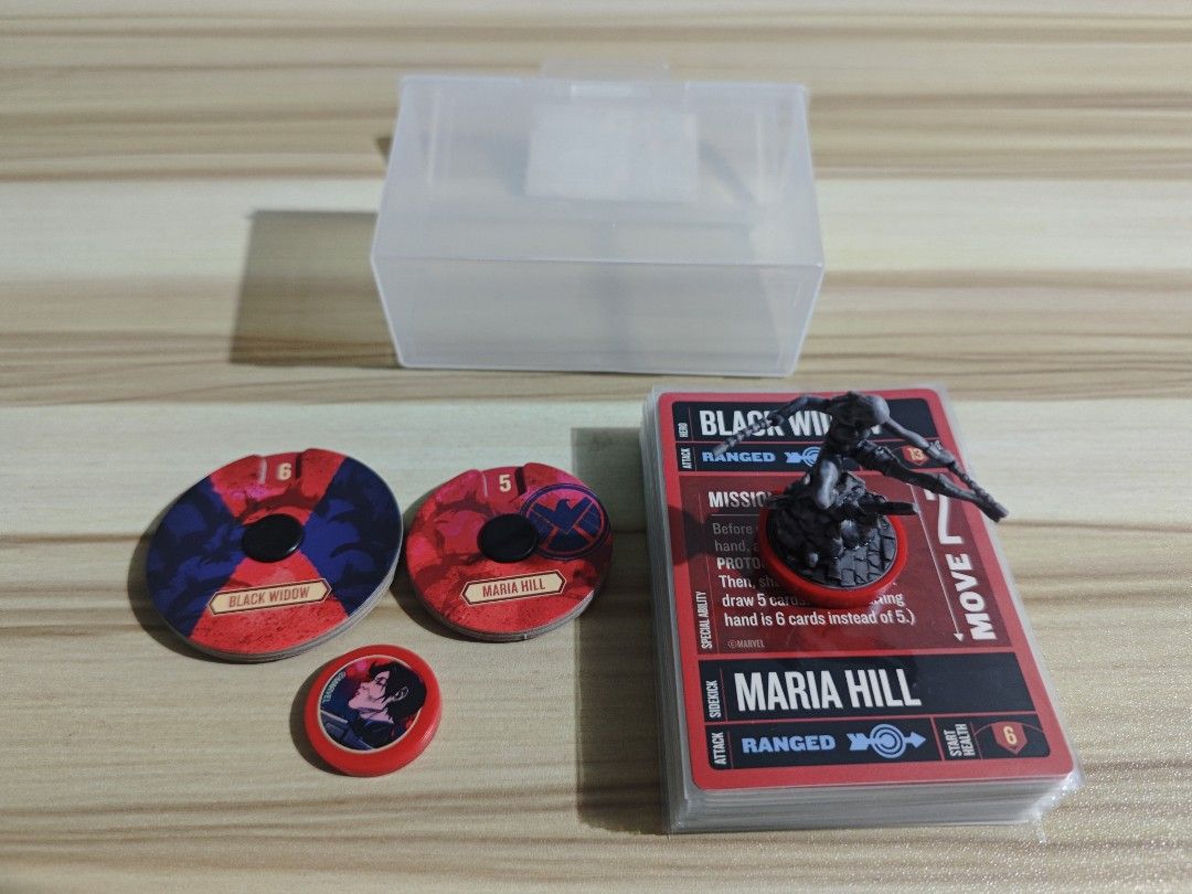 Unmatched Board Game: Black Widow Deck (Category: Board Games & Puzzles) located in Antipolo. Submitted by kyohei_ikamaru (Listing ID 1468121592, Image 1). Description: > Cards Sleeved > W/ Deck Container > Complete and Very Good Condition.