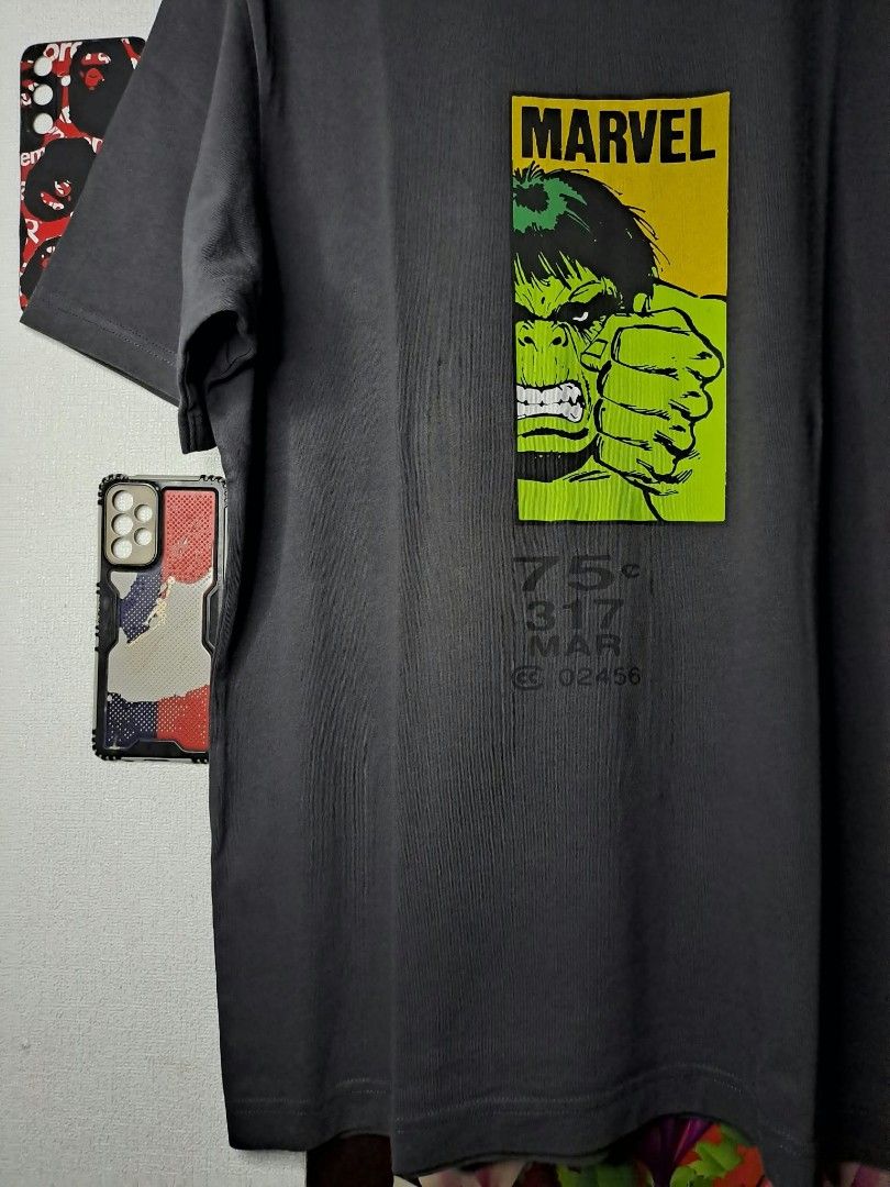 UT Uniqlo x Marvel x Incredible Hulk (Category: Tshirts & Polo Shirts ) located in Manila. Submitted by yaseen__73 (Listing ID 1468137908, Image 3). Description: UT Uniqlo x Marvel x Incredible Hulk Gray 💯 Cotton Large on Tag Width '22 Length '29 Color Rate 9.9/10 Flawless / No Issue Good As New 💥 Pre - Owned 💥 800.00 or Best Offer Courier : J&T Lalamove MOP : G C A S H B A N K T R A N S F E R Seller's Location : 📍K1, Brgy. Pansol, Q.C.