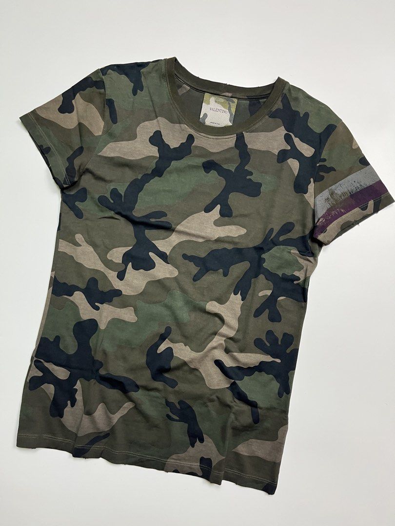 VALENTINO CAMOU SHIRT (Category: Luxury Apparel) located in Leyte. Submitted by upcycledbin.ph (Listing ID 1468151965, Image 2). Description: VALENTINO CAMOU SHIRT SIZE SMALL PIT TO PIT - 18 LENGTH - 26 SHOULDER - 16 EXCELLENT CONDITION NO FLAWS .