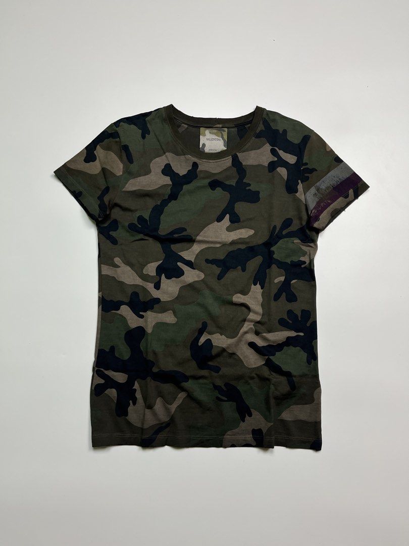 VALENTINO CAMOU SHIRT (Category: Luxury Apparel) located in Leyte. Submitted by upcycledbin.ph (Listing ID 1468151965, Image 1). Description: VALENTINO CAMOU SHIRT SIZE SMALL PIT TO PIT - 18 LENGTH - 26 SHOULDER - 16 EXCELLENT CONDITION NO FLAWS .