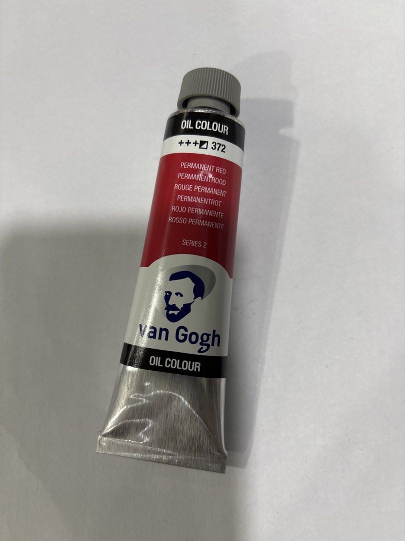 Van Gogh Oil Colour 40ml Permanent Red 372 (Category: Art & Prints) located in Mandaluyong City. Submitted by clothescarousel (Listing ID 1468101763, Image 1). Description: - Brand: Royal Talens Van Gogh (Made in Netherlands) - Item: Oil Paint Tube (40ml) - Color: Permanent Red, Code 372 (Series 2) - Pigment: PR254 - Condition: Brand new, unused with safety seal intact - Ideal for painters and art supply collectors.
