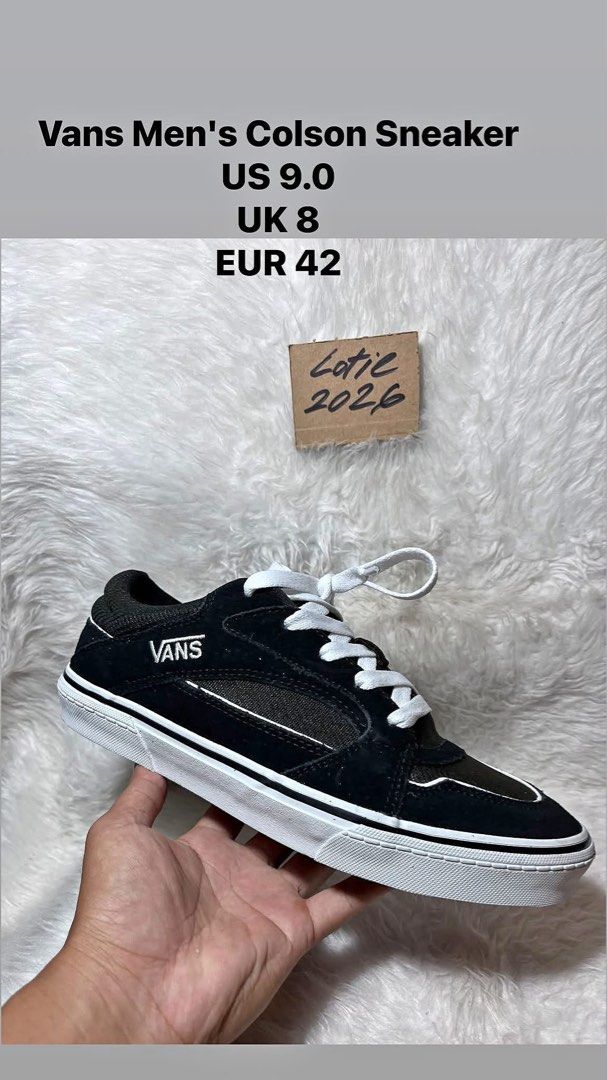 Vans shoes (Category: Casual Shoes) located in Davao. Submitted by abellalotie (Listing ID 1468218178, Image 3). Description: ‼️NEW STOCK‼️ 🔥VANS SNEAKERS FOR SALE 🔥 Vans Skate Rowley US 8 | UK 7 | EUR 40.5 Vans Men’s Colson US 9 | UK 8 | EUR 42 Vans Seldan US 8.5 | UK 7.5 | EUR 41 Vans MTE Crosspath US 7 | UK 6 | EUR 39 Vans MTE UltraRange Neo VR3 US 8.5 | UK 7.5 | EUR 41 Vans Skate Half Cab US 8 | UK 7 | EUR 40.5 Vans Skate Half Cab US 8.5 | 