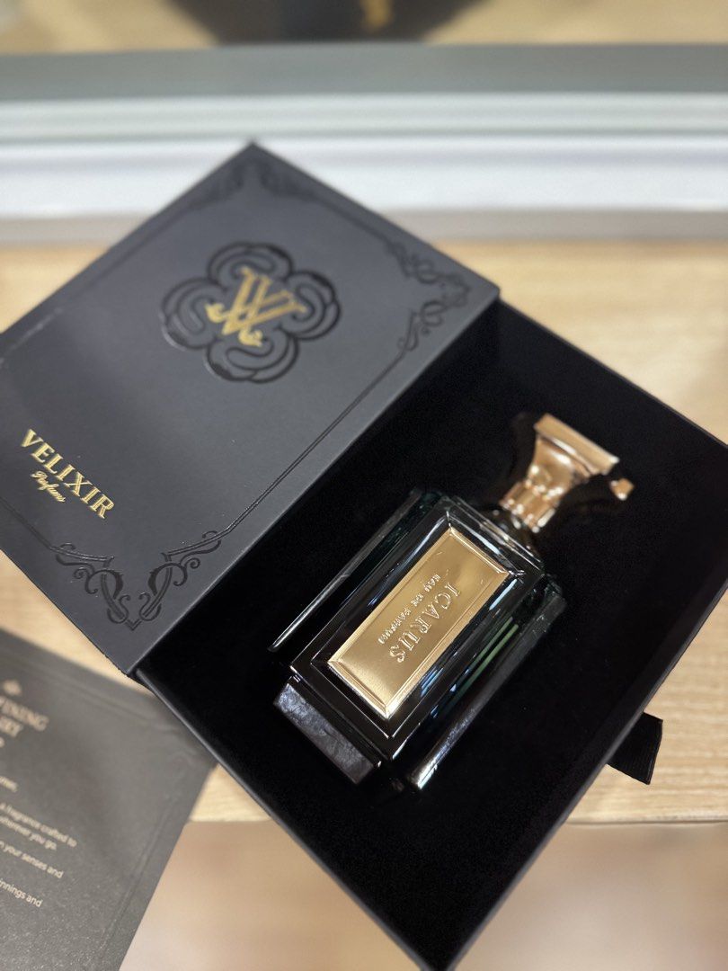 Velixir Icarus Eau De Parfum 100ml (Category: Fragrance & Deodorants) located in Zamboanga. Submitted by maryhopesells (Listing ID 1468192745, Image 2). Description: Brand/Model: Velixir Icarus Eau De Parfum Authentic, full presentation Approx 85% remaining (as shown) .