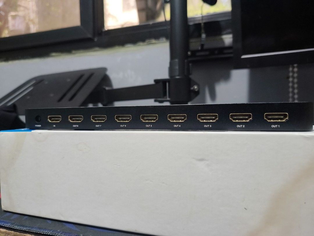 Vention 1 In 8 Out HDMI Splitter 4K (Category: Cables & Adaptors) located in San Juan City. Submitted by markieethebomb (Listing ID 1468094599, Image 3). Description: - Vention 1-in 8-out HDMI Splitter - Mirrors one input signal across eight displays simultaneously - Supports stunning 4K Ultra HD video, 3D visuals, and 10.2Gbps bandwidth - Durable and sleek black metal casing with built-in power and output status indicator lights - Original box i