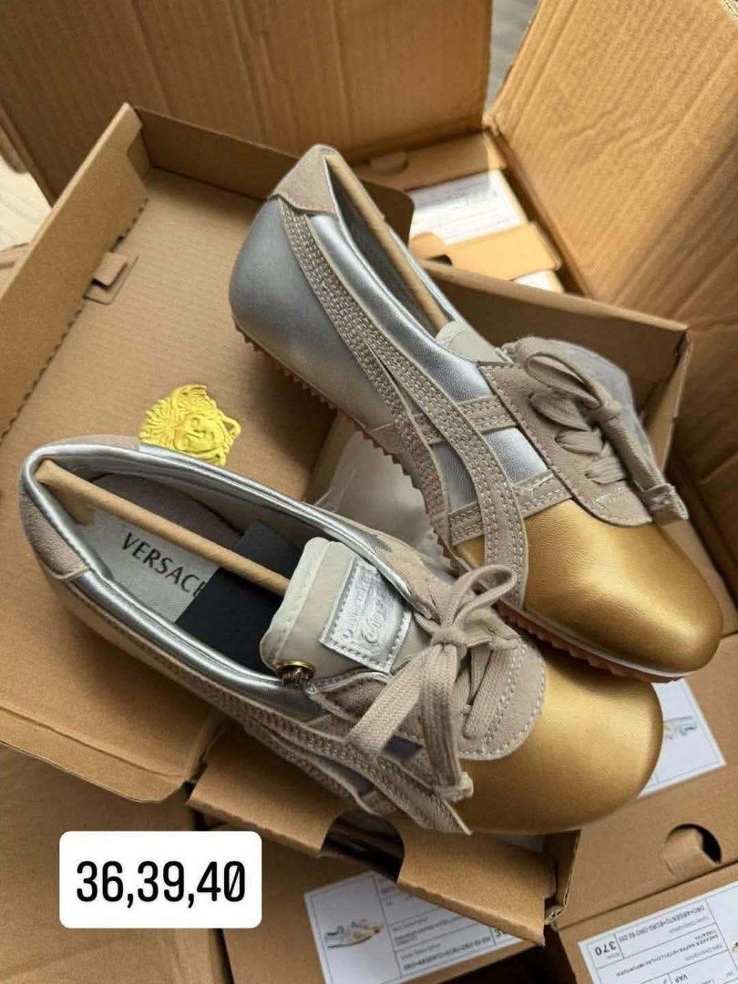 Versace x Onitsuka Tiger Tai-Chi Sakura (Category: Shoe inserts) located in Taguig. Submitted by renzms (Listing ID 1468141915, Image 3). Description: • 1 pair available • UA quality close to Original • with box & dust bag included • on hand & ready to ship • actual photos | what you see is what you exactly get! • shipping nationwide via tiktok co size: 37.