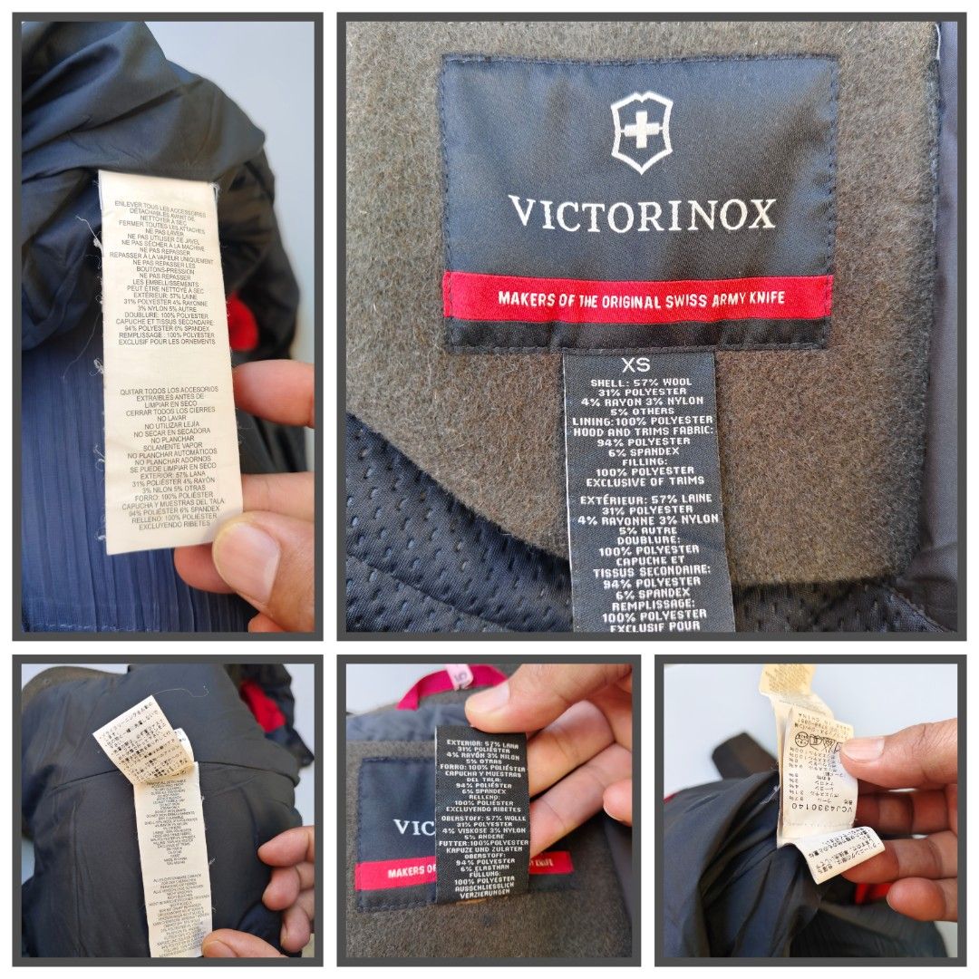 VICTORINOX wool jacket (packable hood) (Category: Coats, Jackets and Outerwear) located in Baguio. Submitted by archival_thrifted.ph. (Listing ID 1468140655, Image 2). Description: FOR SALE‼️ . VICTORINOX WOOL JACKET . EXCELLENT CONDITION .W/PACKABLE HOOD .XS ON TAG CAN FIT S-M .PHP 1980 PLUS SF .❌❌ COP/COD .MOP GCASH . COURIER J&T .BAGUIO AREA .DM FOR SURE BUYER TY.