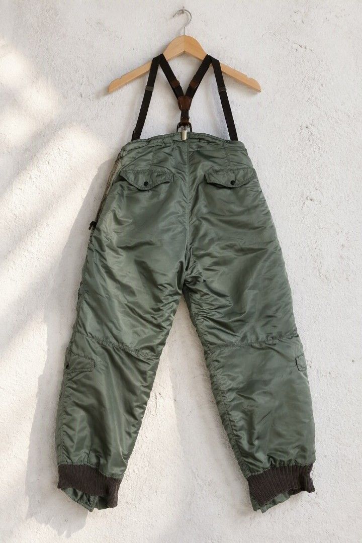 Vintage 1950s USAF Type A-11D Intermediate Flying Trousers (Category: Coats, Jackets and Outerwear) located in Baguio. Submitted by luxeloomarchive (Listing ID 1468261478, Image 2). Description: Vintage 1950s USAF Type A-11D Intermediate Flying Trousers Own an authentic piece of aviation history! These genuine 1950s U.S. Air Force flight pants are a masterclass in rugged, utilitarian design. • The Details: Features the highly collectible original