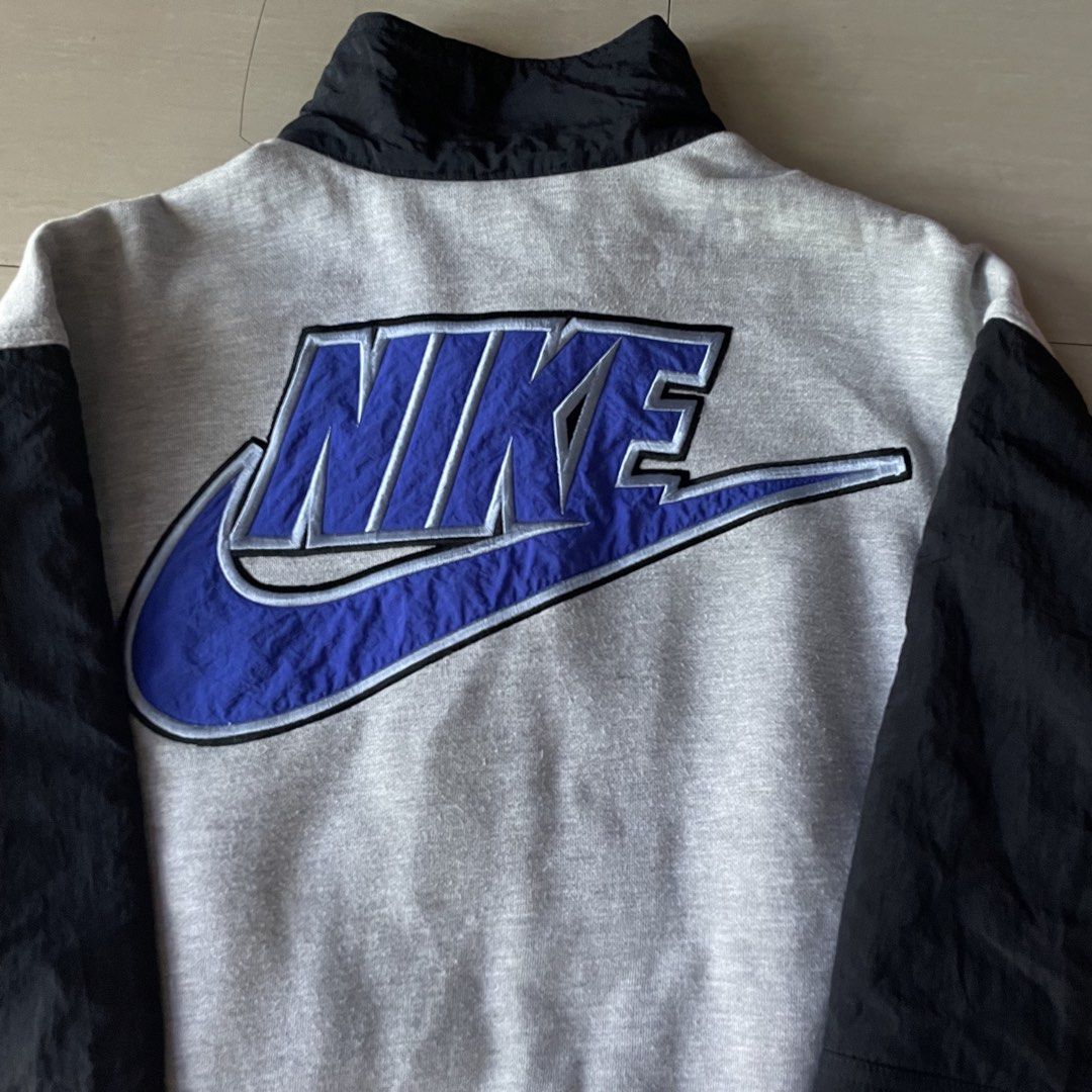 Vintage 1990’s Nike Bomber Jacket (Category: Coats, Jackets and Outerwear) located in Manila. Submitted by burning_garments (Listing ID 1468092834, Image 2). Description: M TO L BOXY VINTAGE TAGS, RED TAG, BIG LOGO BACK, GOOD RIBBINGS, GOOD CONDITION OVERALL, NEEDS WASH ONLY!.