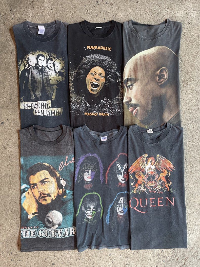 Vintage band shirt bundle (Category: Tshirts & Polo Shirts ) located in Binangonan. Submitted by godnika (Listing ID 1468120937, Image 1). Description: Vintage band tee’s bundle All large sizes No major flaw Claim 5k still nego if as-pack.