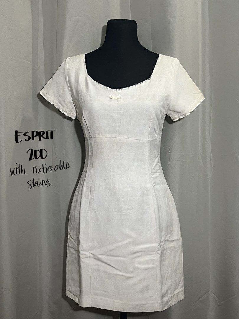 Vintage Esprit linen blend dress (Category: Dresses) located in Las Pinas. Submitted by jilanah (Listing ID 1468220000, Image 1). Description: With noticeable stains as shown.