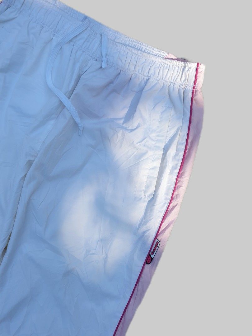 Vintage Kappa Zip Trackpants (Category: Joggers) located in Bani. Submitted by thriftmaggots.ph (Listing ID 1468079727, Image 3). Description: Vintage Kappa Zip Trackpants Claim for 600php + Shipping fee Size Medium Waistline 28-31 Length 39 No issue Payment first via gcash/maribank Pass to cod/cop Location Pangasinan, luzon.