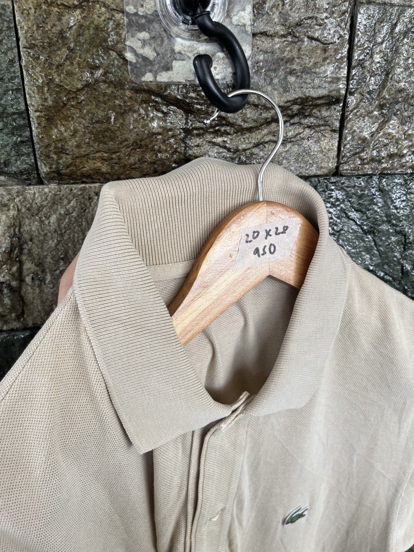 Vintage Lacoste Cream Poloshirt (Category: Tshirts & Polo Shirts ) located in Cagayan de Oro. Submitted by curatedheirloomph_ (Listing ID 1468229557, Image 3). Description: 𝘿𝙞𝙢𝙚𝙣𝙨𝙞𝙤𝙣𝙨: 20x28 𝘽𝙚𝙨𝙩 𝙁𝙞𝙩: Medium - Large 𝘾𝙤𝙣𝙙𝙞𝙩𝙞𝙤𝙣 & 𝘾𝙤𝙡𝙤𝙧 𝙍𝙖𝙩𝙚: Excellent (9.5/10) 𝙄𝙨𝙨𝙪𝙚: Needs wash, cut neck tag.