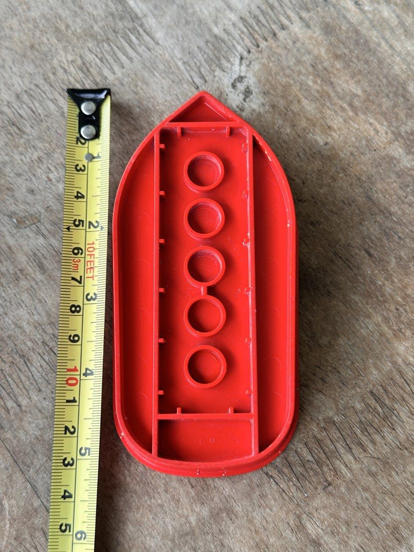 Vintage Lego Duplo Red Boat (Category: Vintage Collectibles) located in Mandaluyong City. Submitted by collectorsobsessions (Listing ID 1468086016, Image 3). Description: - Lego boat in Good condition. - With some dirt so it may need some cleaning. - Plain color, no design. - Comes as is, what you see is what you get. - PRICE: P300.