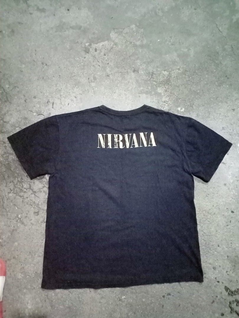 Vintage Nirvana 1988 (Category: Tshirts & Polo Shirts ) located in Pasig City. Submitted by thrifttofit (Listing ID 1468150817, Image 2). Description: Vintage Nirvana 1988 Size XL Color rate 9/10 Condition 9/10 L-29 W-25 Pasig city.