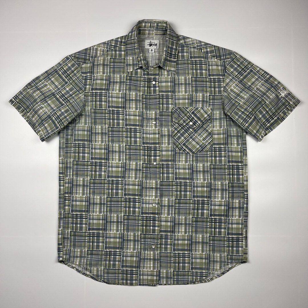 Vintage Stussy Patchwork Button-Down Polo (Category: Tshirts & Polo Shirts ) located in Puerto Princesa. Submitted by midas24k (Listing ID 1468126276, Image 1). Description: Vintage Stussy Patchwork Button-Down Polo Tagged Size: Small / best fit Large Dimensions Inches length: 28.5 Inches width: 21.5 Condition: Excellent Color rate: 10 Flaws: None ₱2,000 / $32 shipping fee is not yet included. dm to purchase. Palawan, PPC. .