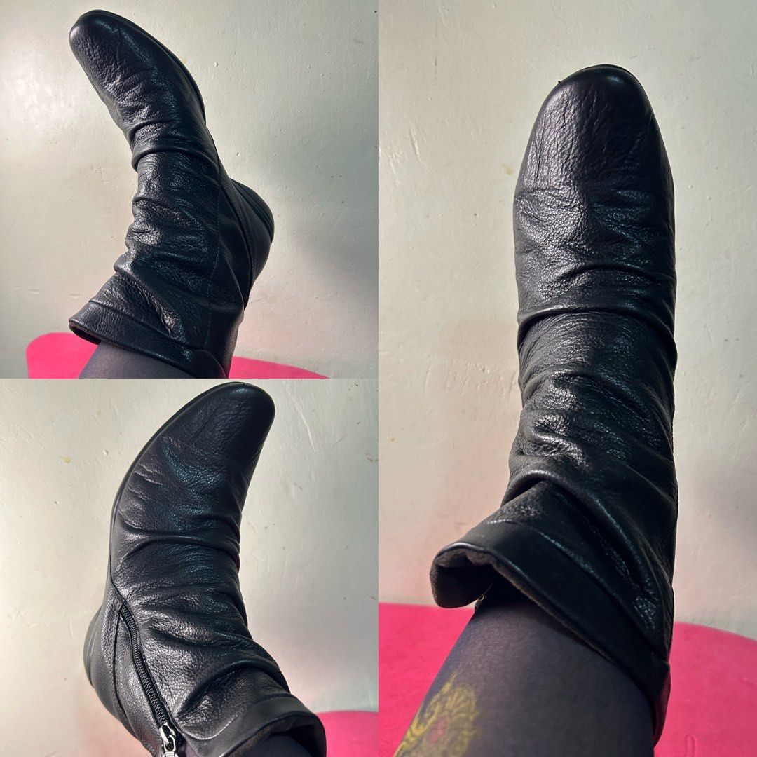 Vita Black Ankle Boots (Category: Boots) located in Quezon City. Submitted by jjsurplus_23 (Listing ID 1468199373, Image 2). Description: 24cm insole Made in Japan.