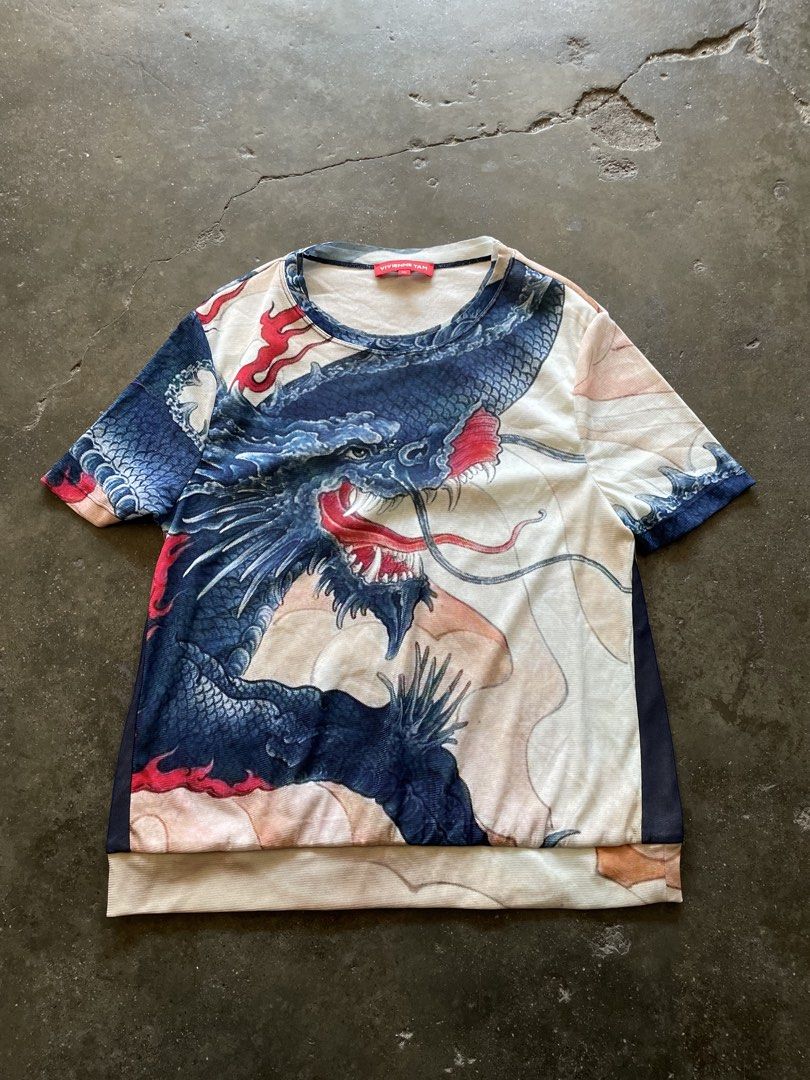 Vivienne Tam Cloud Dragon Mesh Top (Category: Shirts) located in Angeles City. Submitted by wa2si (Listing ID 1468114074, Image 1). Description: Size: XL Excellent condition No flaws.