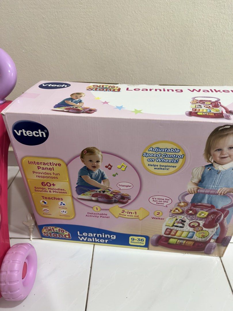 Vtech Learning Walker (Category: Infant Playtime) located in Sungai Udang. Submitted by haziqmraz (Listing ID 1468172292, Image 2). Description: Vtech Learning Walker 9-36months condition masih cantikk Rm 70 Cod sekitar melaka.
