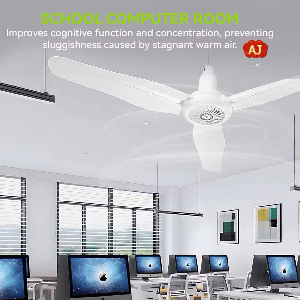 White 3-Blade Hanging Ceiling Fan with Cord Switch (Category: Fans) located in Manila. Submitted by iliasjen3082126 (Listing ID 1468217088, Image 1). Description: - Color: Clean white finish - Blades: 3 blades with good airflow - Operation: Convenient inline switch - Installation: Easy to hang and plug in - Ideal for: School computer rooms, classrooms, kitchens, or bedrooms .