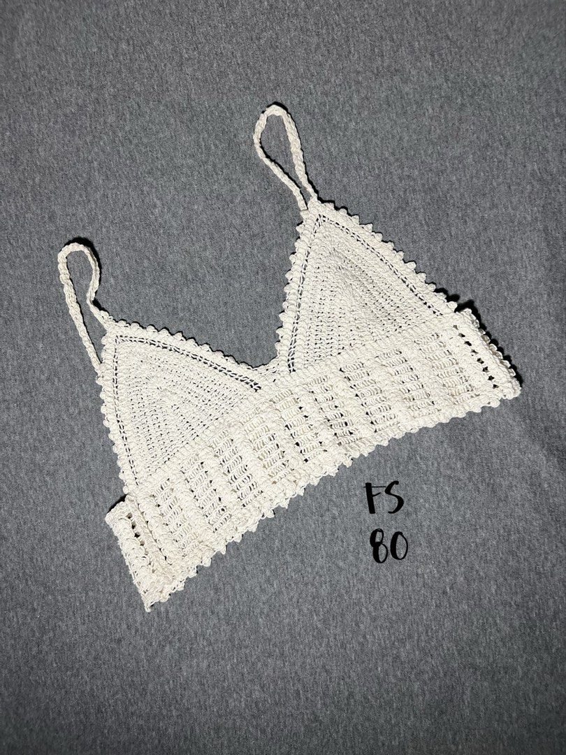 White crochet bralette (Category: Swim Top & Rash Guards) located in Las Pinas. Submitted by jilanah (Listing ID 1468190167, Image 1). Description: .