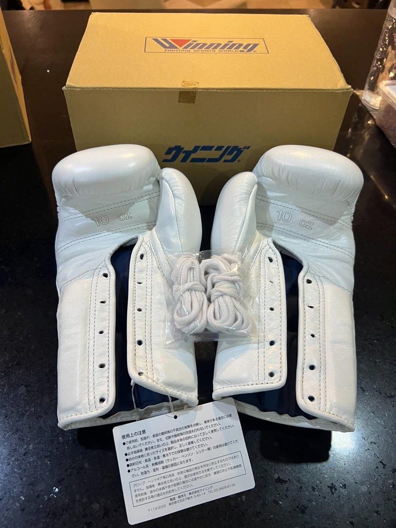 Winning MS300 (10oz) (Category: Sports & Fitness Nutrition) located in Manila. Submitted by michael_zuilan (Listing ID 1468165854, Image 3). Description: For sale Boxing’s gloves Winning MS300 (white 10oz) Used twice Condition 9/10 almost bnew with box Readt to shipp Negotiable .