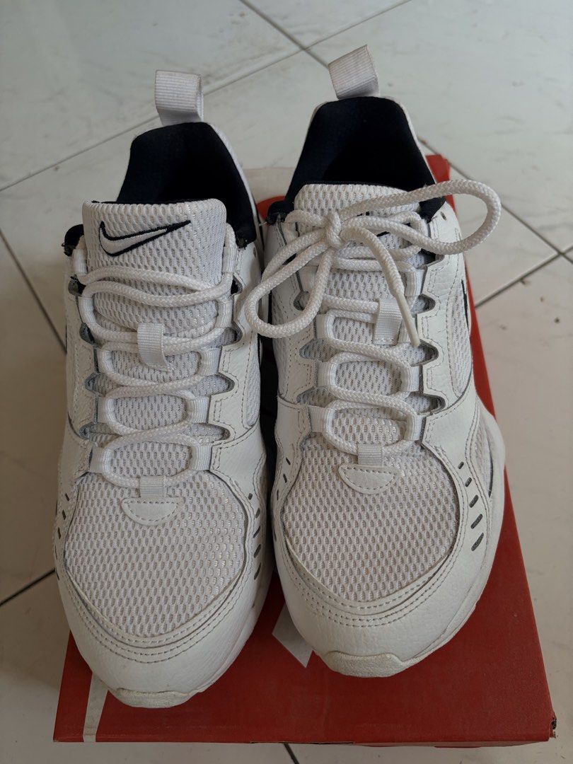 Wmns Nike Air Heights White Black (Category: Sneakers) located in Paranaque City. Submitted by ja_ac17 (Listing ID 1468068712, Image 2). Description: - Brand: Nike (Women's Air Heights) - Colorway: White and Black - Size: US 9 / UK 6.5 / EUR 40.5 / 26 cm - Design: Chunky sole with mesh and leather upper panels - Inclusion: Original red Nike shoe box - Condition: Excellent / Well-maintained - Mode of Payment: GCash or Bank Transfer - Shipping: Via
