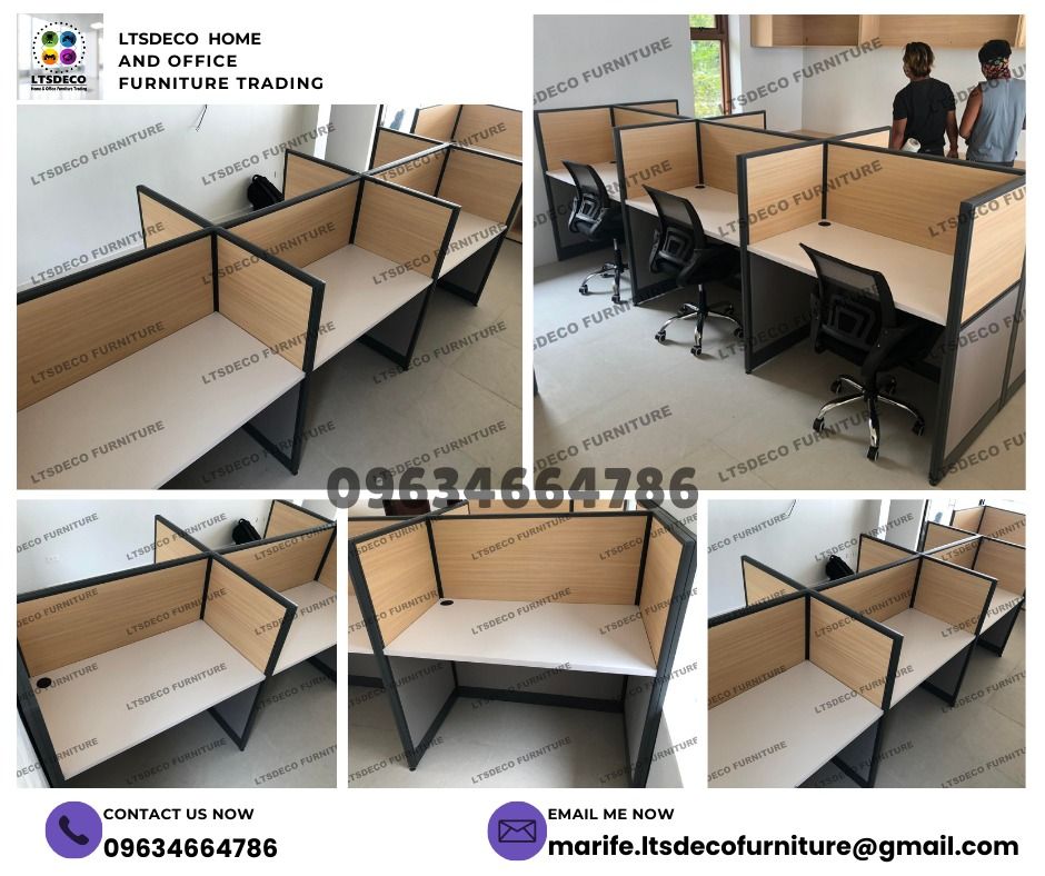 workstation modular tables cubicles office partition furnitures (Category: Office Furniture & Fixtures) located in Quezon City. Submitted by lailace (Listing ID 1468078739, Image 3). Description: 👉Are you looking for WORKSTATION, MODULAR CUBICLES OFFICE PARTITION, and OFFICE FURNITURE SUPPLIER? LTSDECO Furniture, is direct supplier, manufacturer, and trusted provider of high quality, affordable and durable modular office divider partition, home 