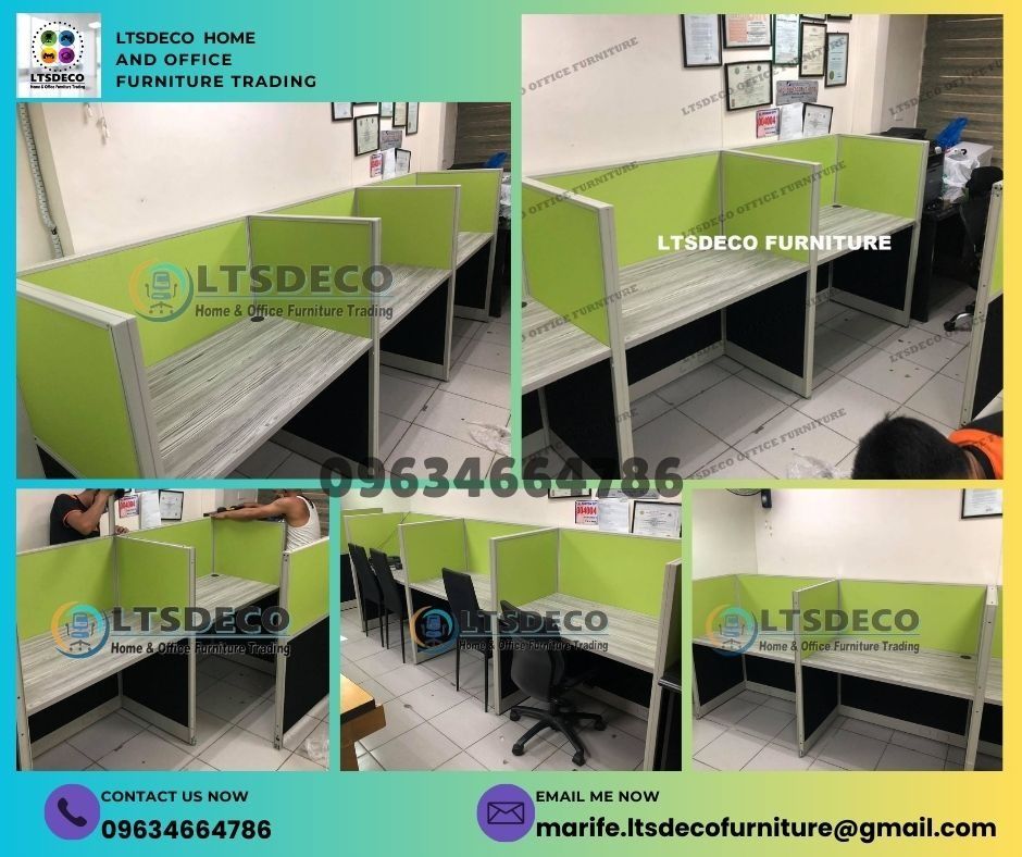 workstation table modular office partition customized (Category: Office Furniture & Fixtures) located in Quezon City. Submitted by lailace (Listing ID 1468144157, Image 2). Description: 👉Are you looking for WORKSTATION, MODULAR CUBICLES OFFICE PARTITION, and OFFICE FURNITURE SUPPLIER? LTSDECO Furniture, is direct supplier, manufacturer, and trusted provider of high quality, affordable and durable modular office divider partition, home and office