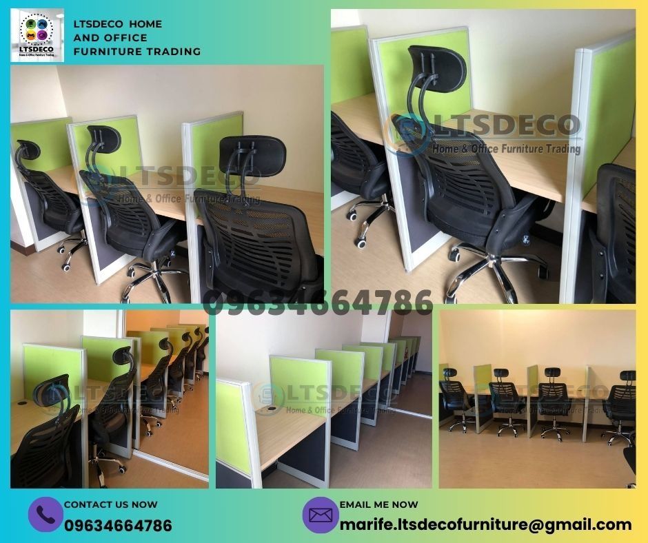 workstation table modular office partition customized (Category: Office Furniture & Fixtures) located in Quezon City. Submitted by lailace (Listing ID 1468144157, Image 1). Description: 👉Are you looking for WORKSTATION, MODULAR CUBICLES OFFICE PARTITION, and OFFICE FURNITURE SUPPLIER? LTSDECO Furniture, is direct supplier, manufacturer, and trusted provider of high quality, affordable and durable modular office divider partition, home and office