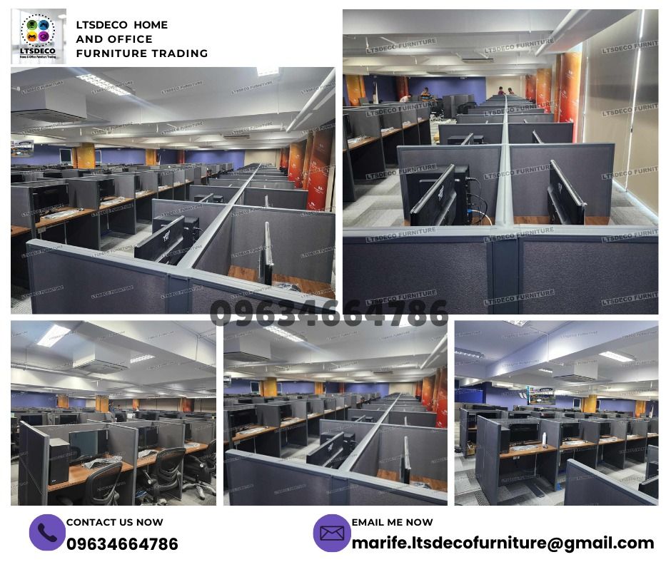 workstation table modular office cubicles office partition customize office furnitures (Category: Office Furniture & Fixtures) located in Quezon City. Submitted by ltsdecofurniture (Listing ID 1468145394, Image 3). Description: 👉Are you looking for WORKSTATION, MODULAR CUBICLES OFFICE PARTITION, and OFFICE FURNITURE SUPPLIER? LTSDECO Furniture, is direct supplier, manufacturer, and trusted provider of high quality, affordable and durable modular
