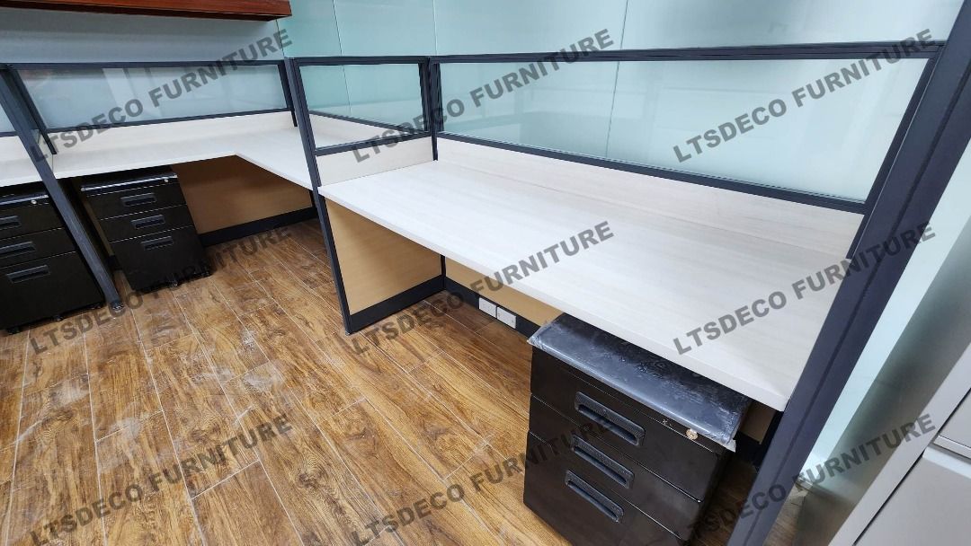 workstation tables customized with glass office partitions (Category: Office Furniture & Fixtures) located in Caloocan City. Submitted by cheska.ltsdeco (Listing ID 1468064036, Image 3). Description: 👉Are you looking for WORKSTATION, MODULAR CUBICLES OFFICE PARTITION, and OFFICE FURNITURE SUPPLIER? LTSDECO Furniture, is direct supplier, manufacturer, and trusted provider of high quality, affordable and durable modular office divider partition, h