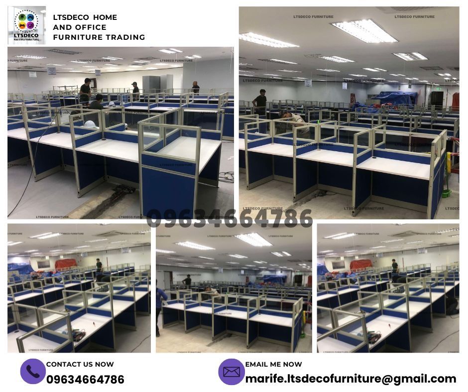 workstation tables customized office partitions (Category: Office Furniture & Fixtures) located in Quezon City. Submitted by lailace (Listing ID 1468071713, Image 2). Description: 👉Are you looking for WORKSTATION, MODULAR CUBICLES OFFICE PARTITION, and OFFICE FURNITURE SUPPLIER? LTSDECO Furniture, is direct supplier, manufacturer, and trusted provider of high quality, affordable and durable modular office divider partition, home and office furni