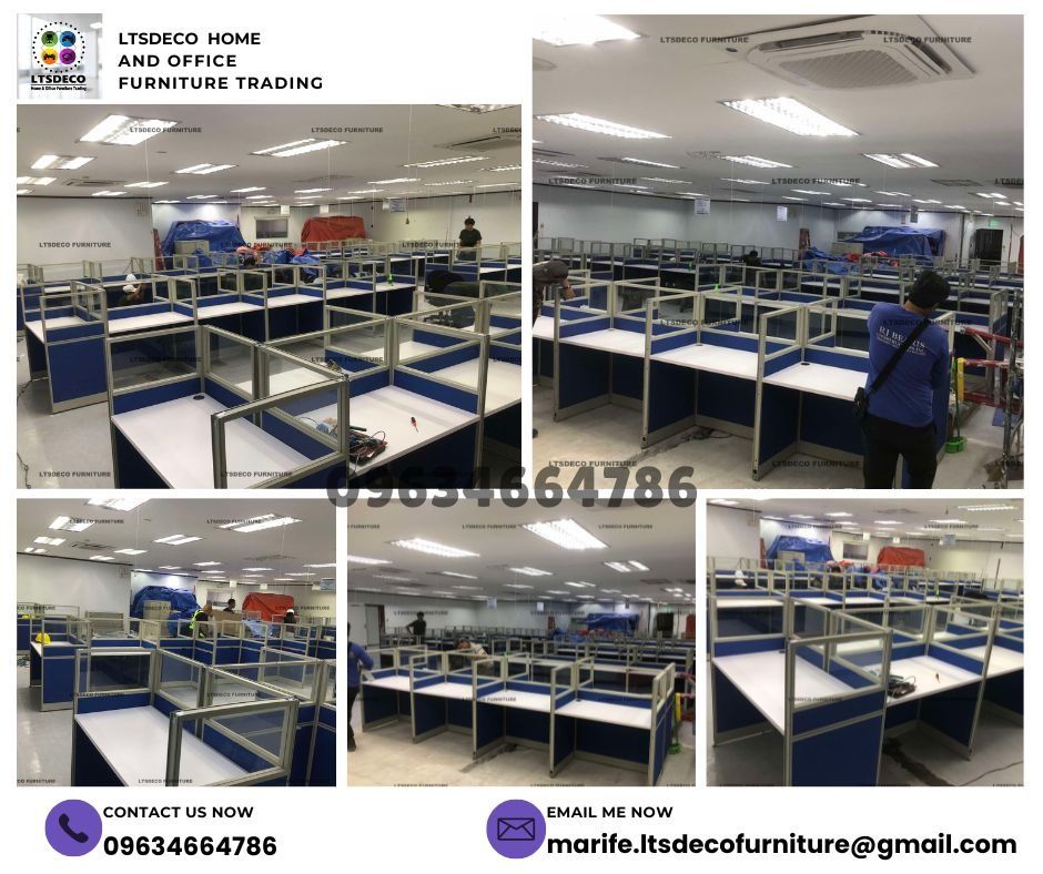 workstation tables customized office partitions (Category: Office Furniture & Fixtures) located in Quezon City. Submitted by lailace (Listing ID 1468071713, Image 1). Description: 👉Are you looking for WORKSTATION, MODULAR CUBICLES OFFICE PARTITION, and OFFICE FURNITURE SUPPLIER? LTSDECO Furniture, is direct supplier, manufacturer, and trusted provider of high quality, affordable and durable modular office divider partition, home and office furni