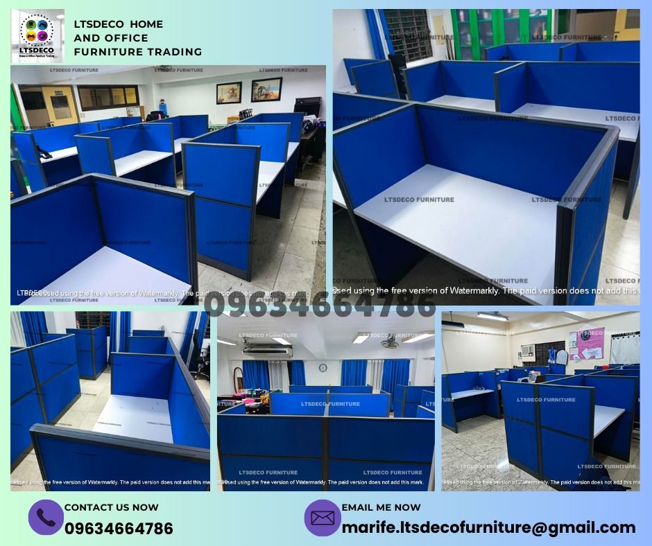 workstation tables office partition furnitures (Category: Office Furniture & Fixtures) located in Quezon City. Submitted by lailace (Listing ID 1468077472, Image 2). Description: 👉Are you looking for WORKSTATION, MODULAR CUBICLES OFFICE PARTITION, and OFFICE FURNITURE SUPPLIER? LTSDECO Furniture, is direct supplier, manufacturer, and trusted provider of high quality, affordable and durable modular office divider partition, home and office furnit
