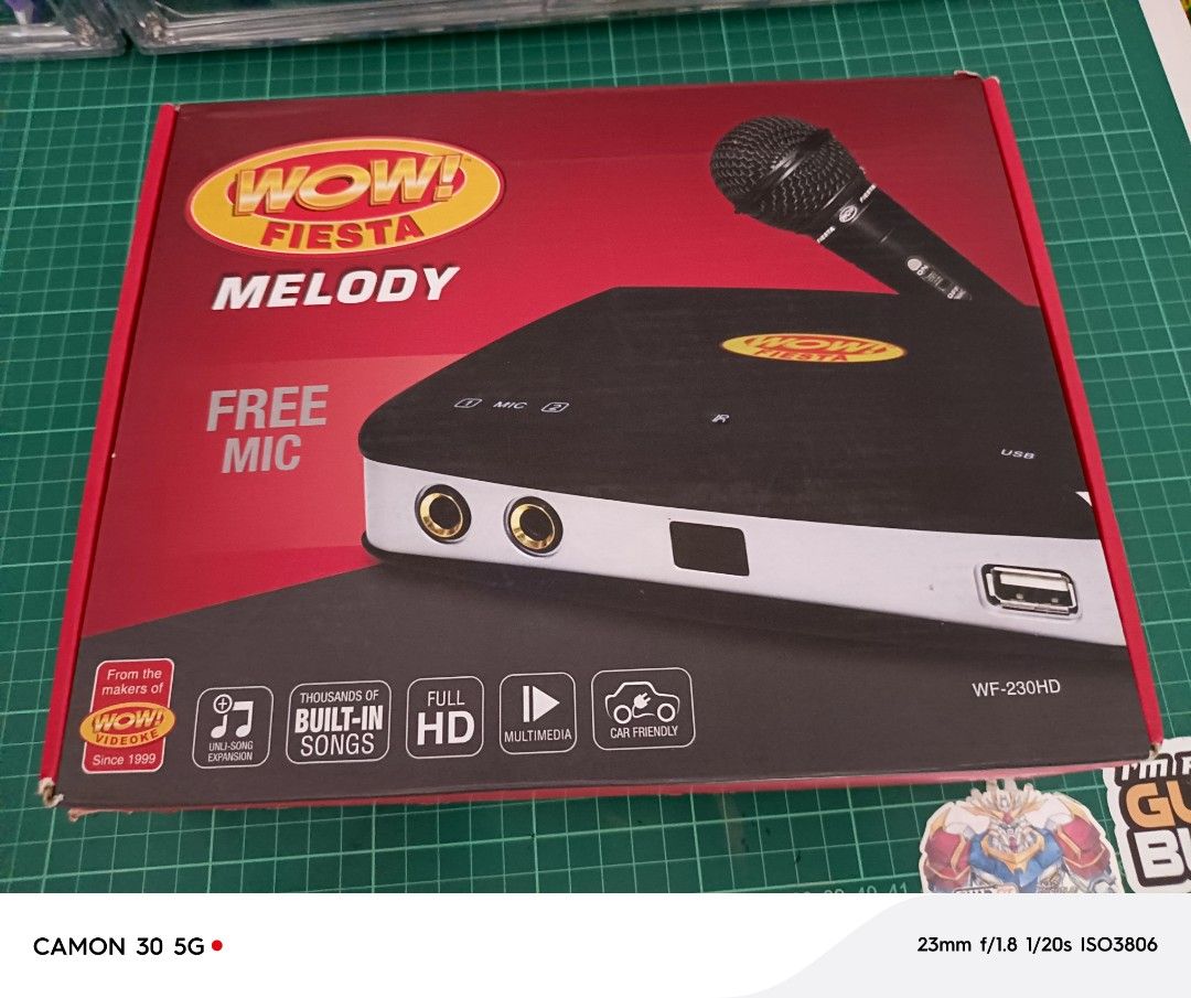 WoW Fiesta Melody (Category: Entertainment Systems & Smart Home Devices) located in Marikina City. Submitted by eminachii (Listing ID 1468145080, Image 1). Description: wow fiesta melody Original price is 5k now for 2.5k negotiable pa 😄 all parts and inclusions are inside except the mic kinuha lang yung mic and the rest untouched na. i can send some pictures as well.