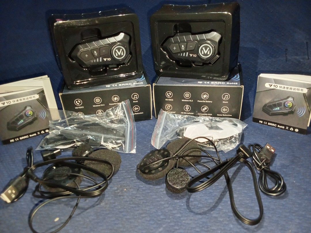 Y10 INTERCOM (Category: Audio, Video, Alarm and other Electronic Accessories) located in Pasig City. Submitted by ellang.arcelo (Listing ID 1468140136, Image 2). Description: FOR SALE Y10 INTERCOM (BRANDNEW) Key Features: *Advanced Noise Reduction: Stay focused on the road with clear audio and minimal distractions. *Bluetooth V5.3 Technology: Enjoy stable and fast connections with your devices. *Long Playtime: Up to 72 hours of continuous music p