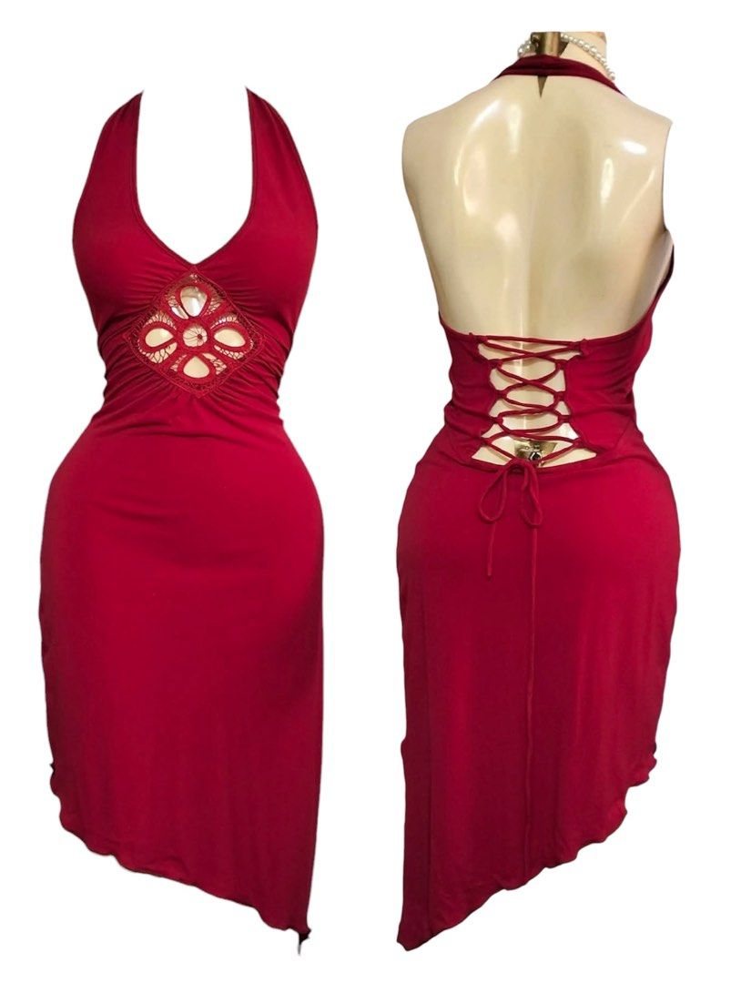 Y2k assymetrical bombshell vintage dress (Category: Dresses) located in Libona. Submitted by fancymum (Listing ID 1468200211, Image 1). Description: PERSONAL FAVORITE this dress is bomb!.