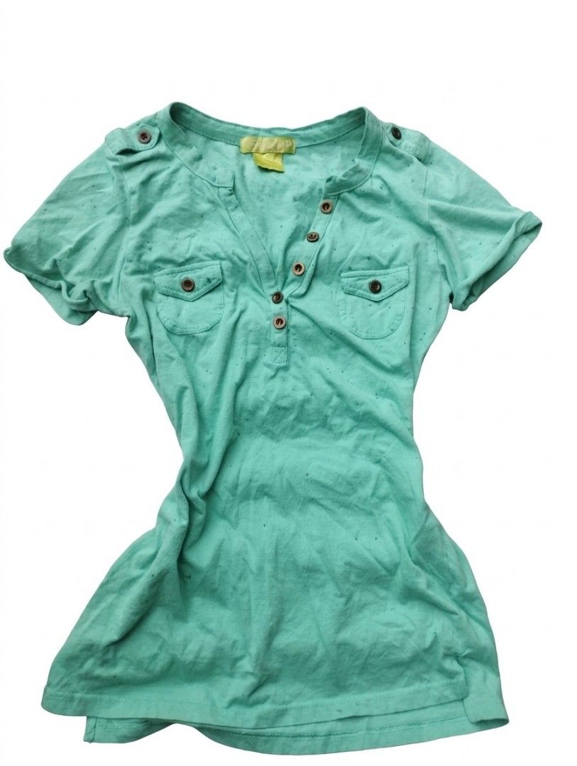 Y2k Short Henley teal too (Category: Shirts) located in Quezon City. Submitted by lys_picks (Listing ID 1468170204, Image 1). Description: can fit s-m.
